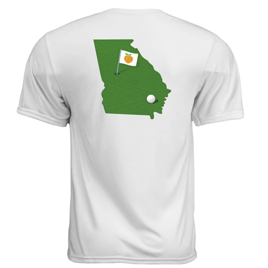 Your State Pride – Georgia Golf Shirt – Moisture-Wicking Tee back design, Georgia state pride golf shirt from Clubbage