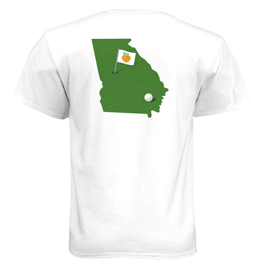 Your State Pride – Georgia Golf Shirt – Soft Tri-Blend Tee back design, Georgia state pride golf shirt from Clubbage