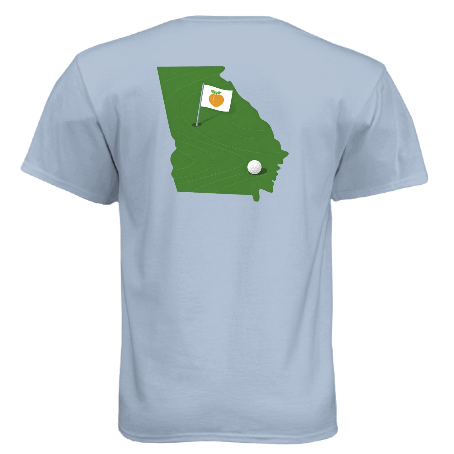 Your State Pride – Georgia Golf Shirt – Soft Tri-Blend Tee back design, Georgia state pride golf shirt from Clubbage