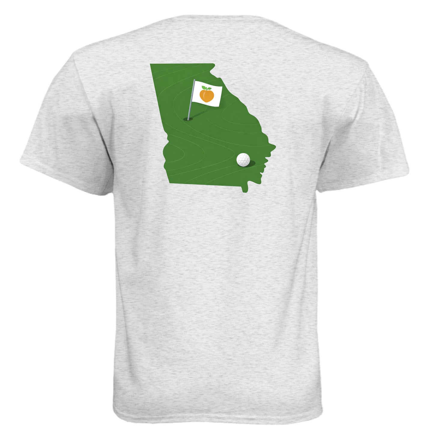 Your State Pride – Georgia Golf Shirt – Soft Tri-Blend Tee back design, Georgia state pride golf shirt from Clubbage