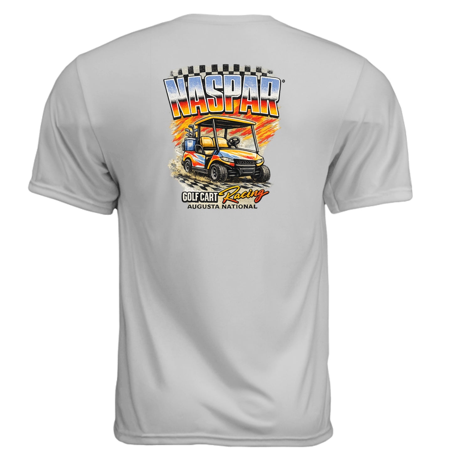 Golf Cart Racing Golf Graphic Tee – Moisture-Wicking Tee back design from Clubbage
