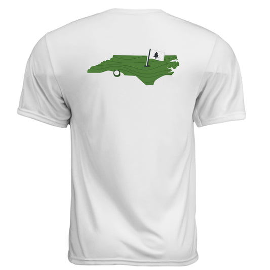 Your State Pride – North Carolina Golf Shirt – Moisture-Wicking Tee back design, North Carolina state pride golf shirt from Clubbage