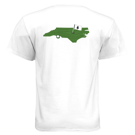 Your State Pride – North Carolina Golf Shirt – Soft Tri-Blend Tee back design, North Carolina state pride golf shirt from Clubbage