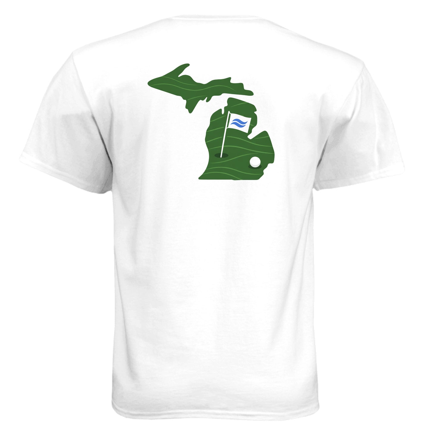 Your State Pride – Michigan Golf Shirt – Soft Tri-Blend Tee back design, Michigan state pride golf shirt from Clubbage