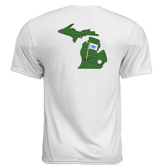 Your State Pride – Michigan Golf Shirt – Moisture-Wicking Tee back design, Michigan state pride golf shirt from Clubbage