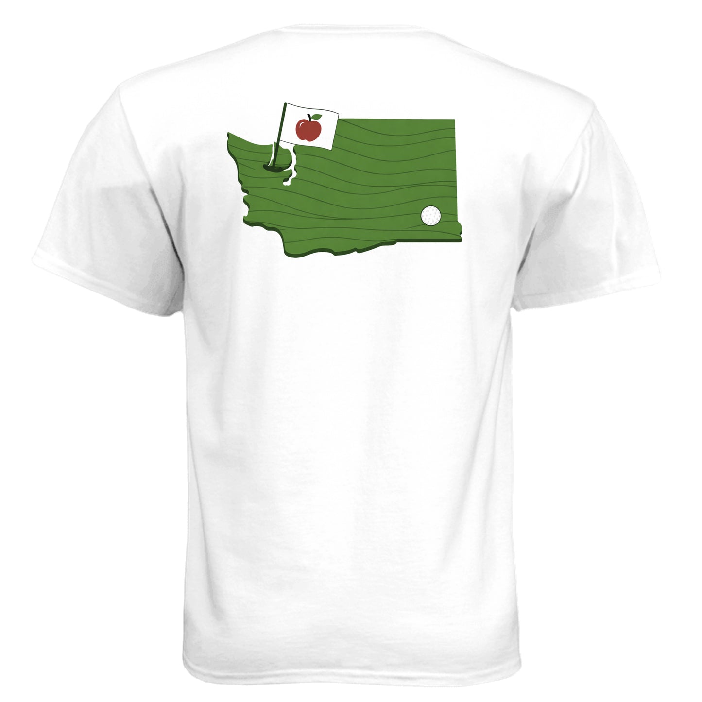 Your State Pride – Washington Golf Shirt – Soft Tri-Blend Tee back design, Washington state pride golf shirt from Clubbage
