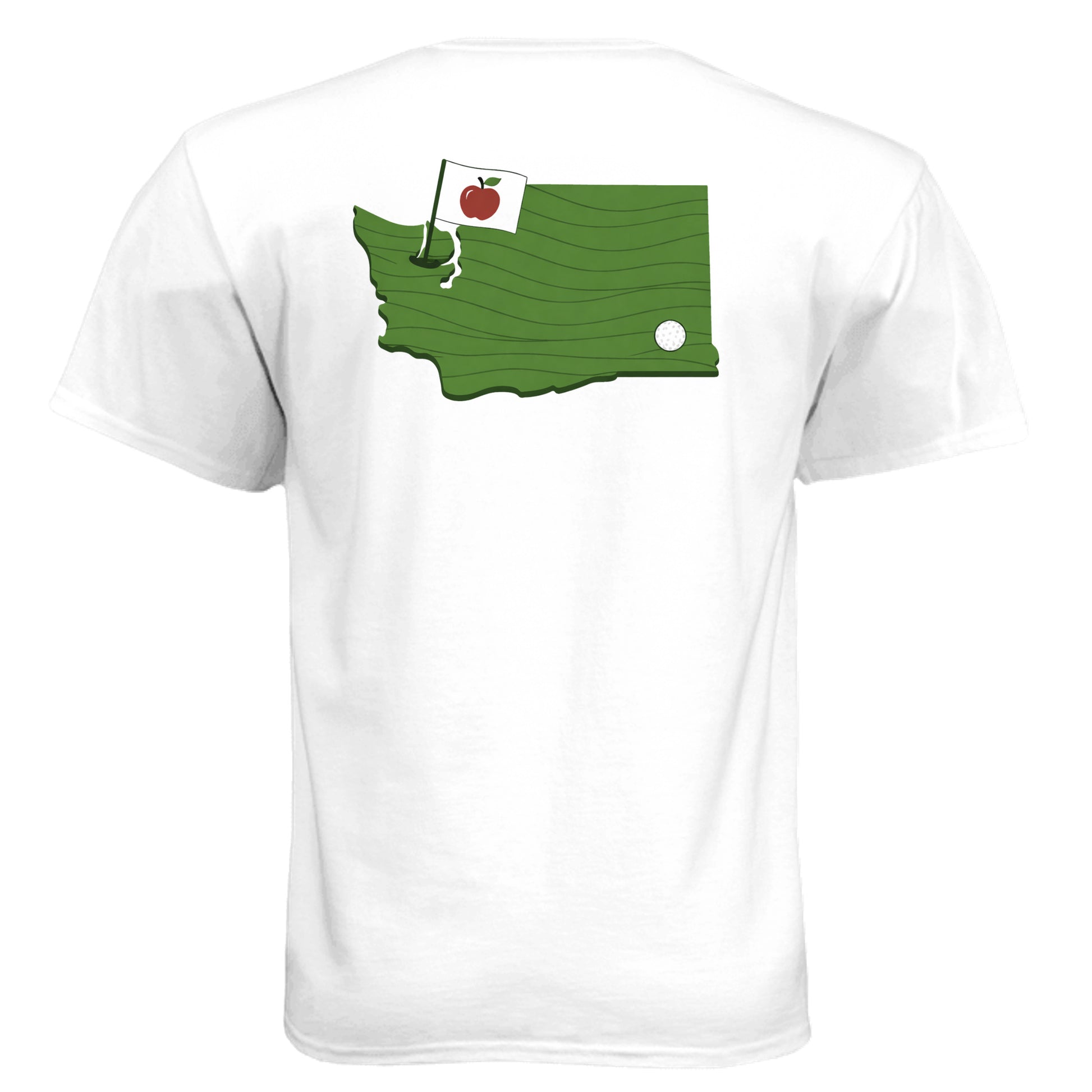 Your State Pride – Washington Golf Shirt – Soft Tri-Blend Tee back design, Washington state pride golf shirt from Clubbage