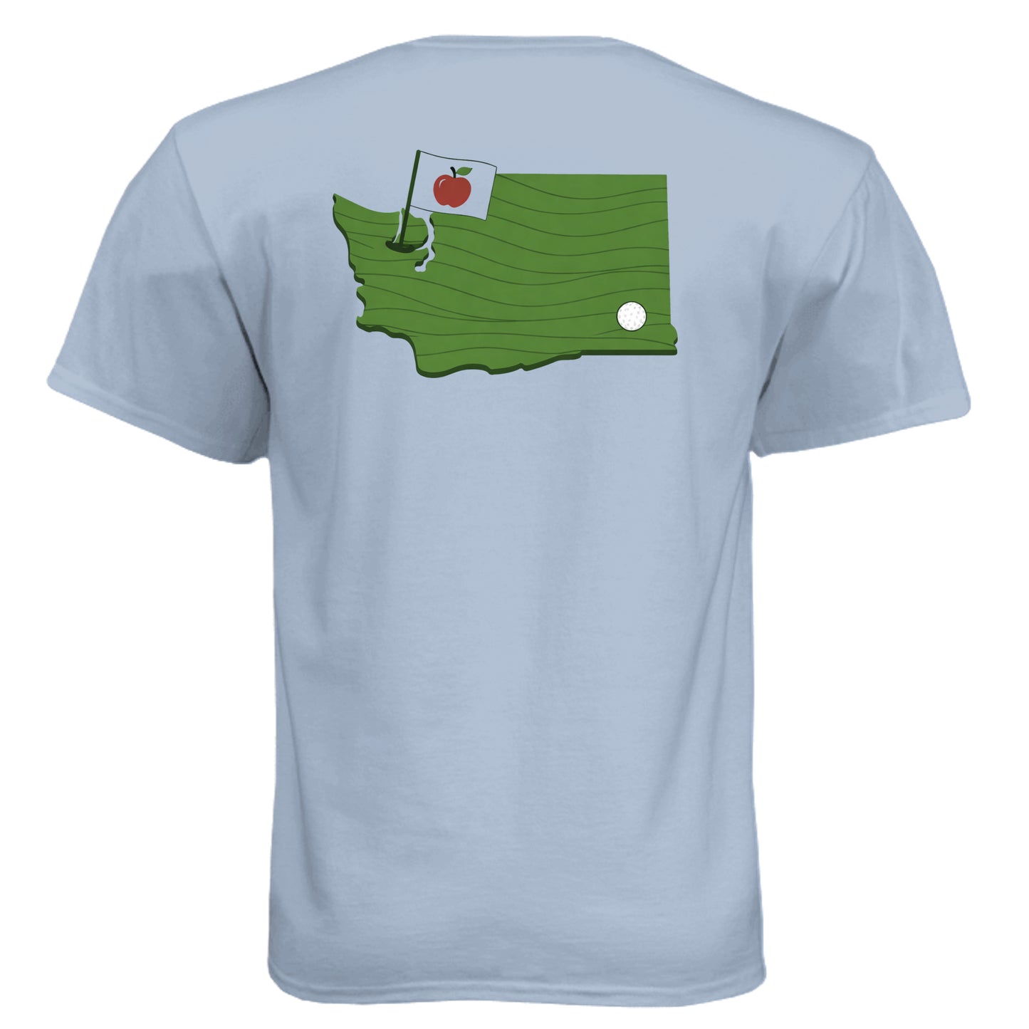 Your State Pride – Washington Golf Shirt – Soft Tri-Blend Tee back design, Washington state pride golf shirt from Clubbage