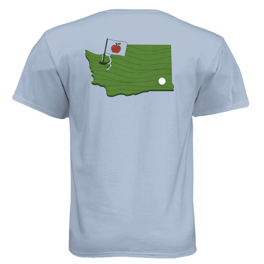 Your State Pride – Washington Golf Shirt – Soft Tri-Blend Tee back design, Washington state pride golf shirt from Clubbage