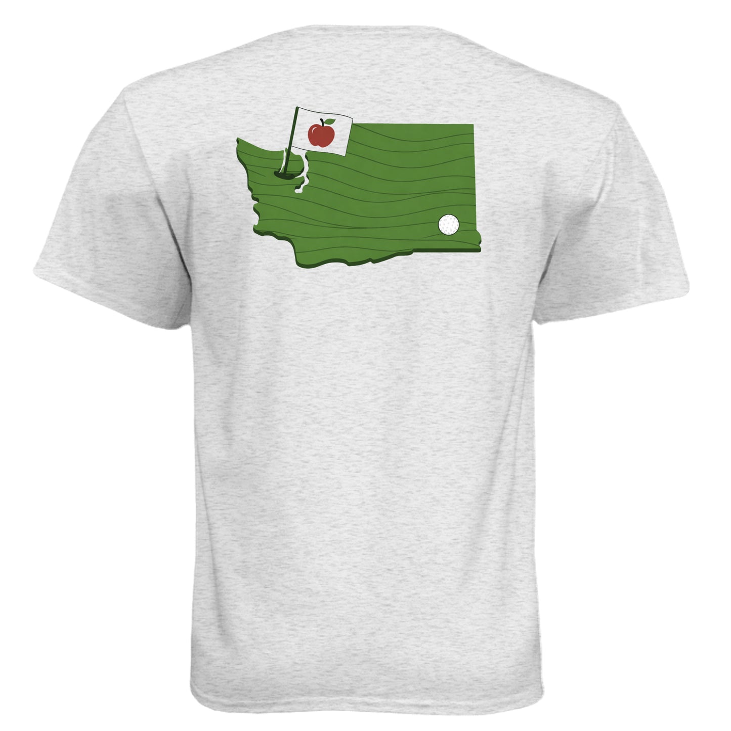 Your State Pride – Washington Golf Shirt – Soft Tri-Blend Tee back design, Washington state pride golf shirt from Clubbage