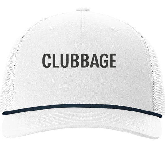 Your Clubbage Merch – Clubbage Rope Cap Golf Hat front view from Clubbage