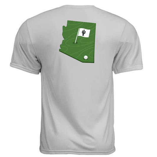 Your State Pride – Arizona Golf Shirt – Moisture-Wicking Tee back design, Arizona state pride golf shirt from Clubbage