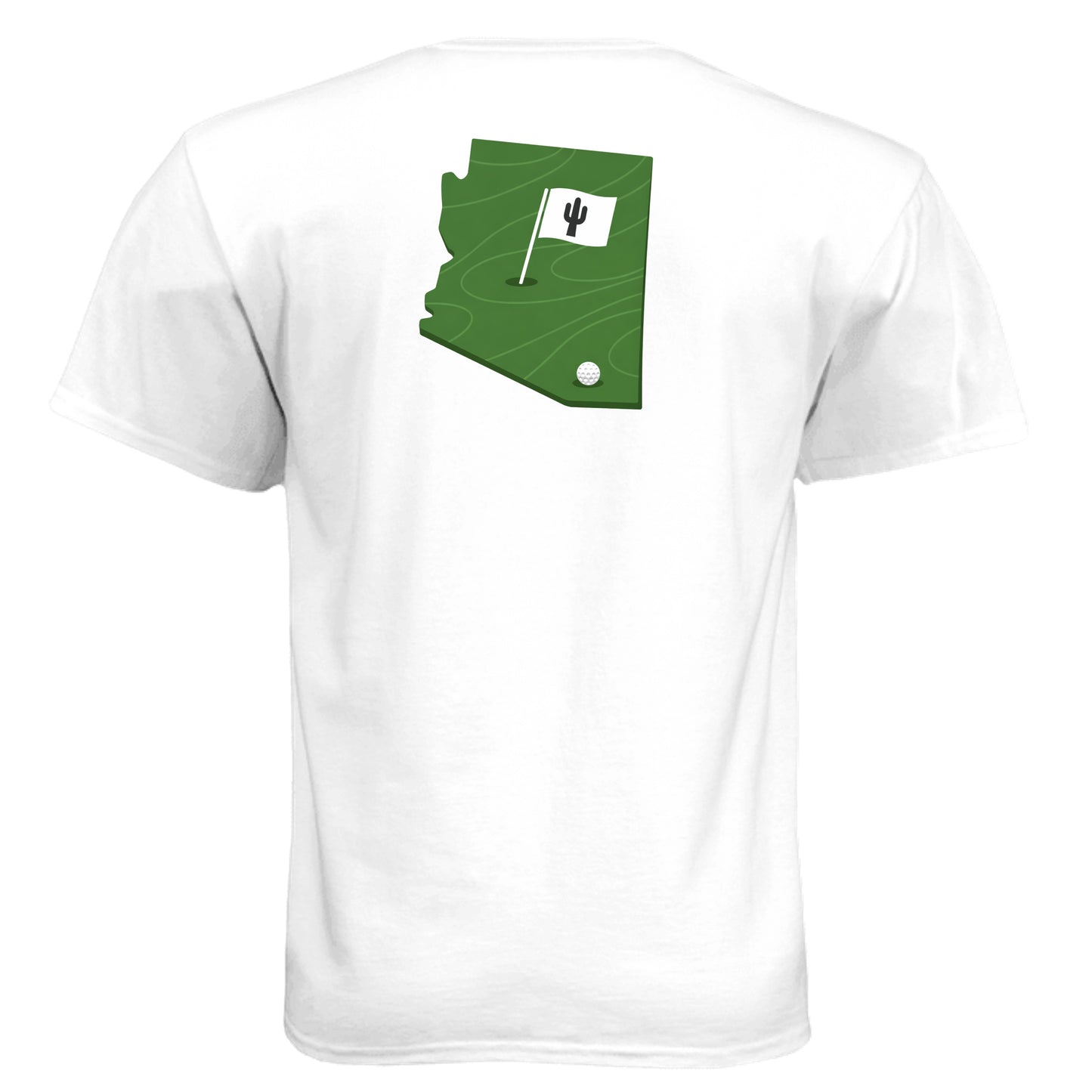 Your State Pride – Arizona Golf Shirt – Soft Tri-Blend Tee back design, Arizona state pride golf shirt from Clubbage