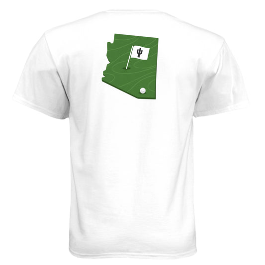 Your State Pride – Arizona Golf Shirt – Soft Tri-Blend Tee back design, Arizona state pride golf shirt from Clubbage