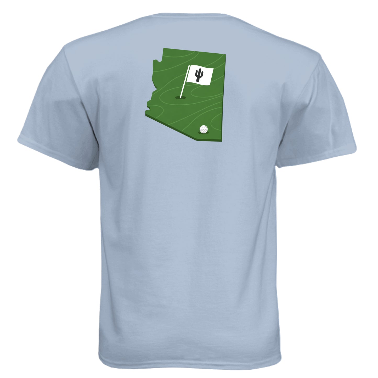 Your State Pride – Arizona Golf Shirt – Soft Tri-Blend Tee back design, Arizona state pride golf shirt from Clubbage