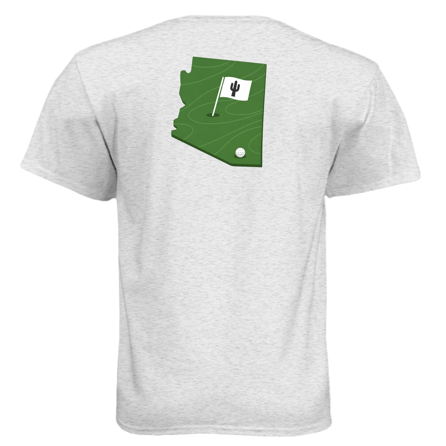 Your State Pride – Arizona Golf Shirt – Soft Tri-Blend Tee back design, Arizona state pride golf shirt from Clubbage