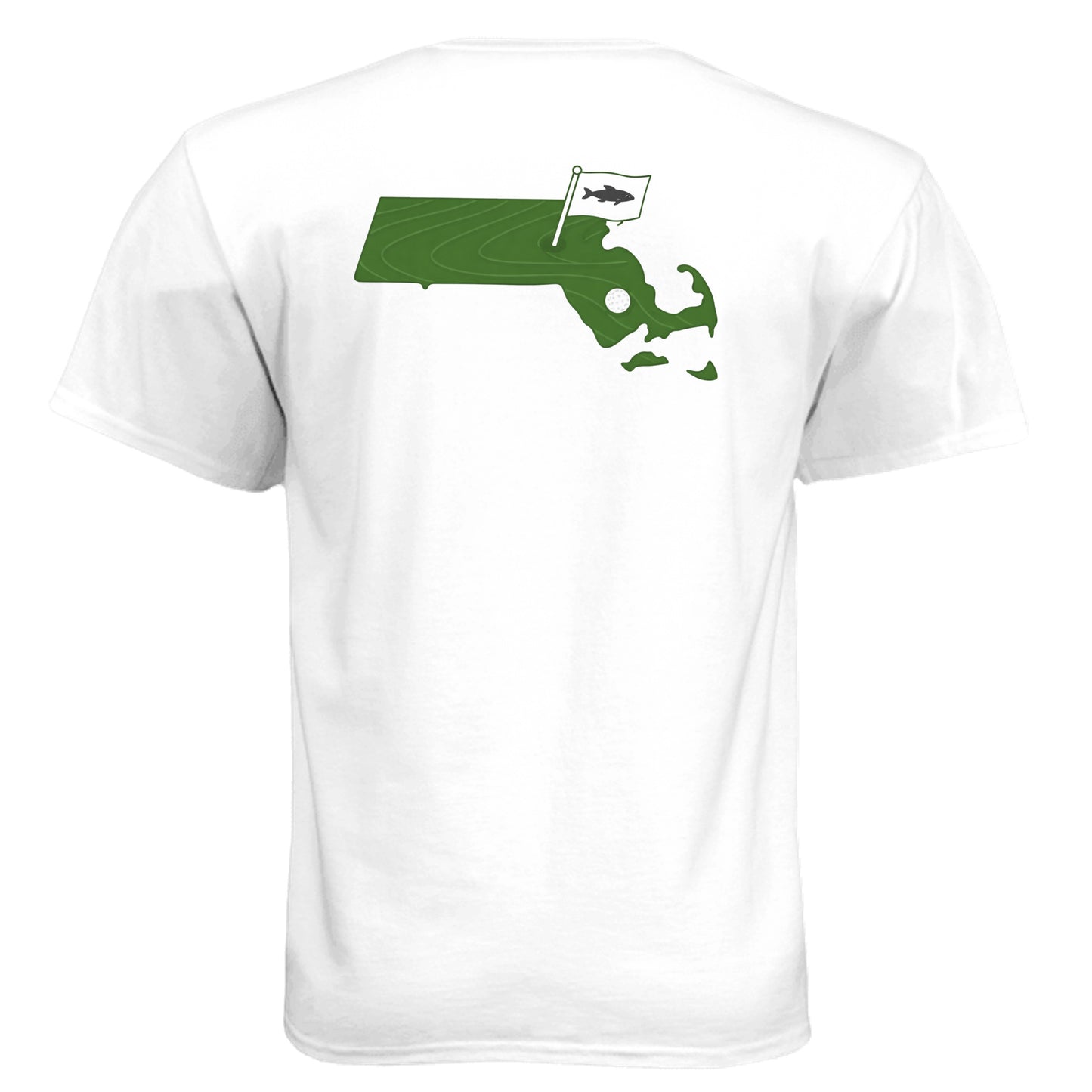 Your State Pride – Massachusetts Golf Shirt – Soft Tri-Blend Tee back design, Massachusetts state pride golf shirt from Clubbage
