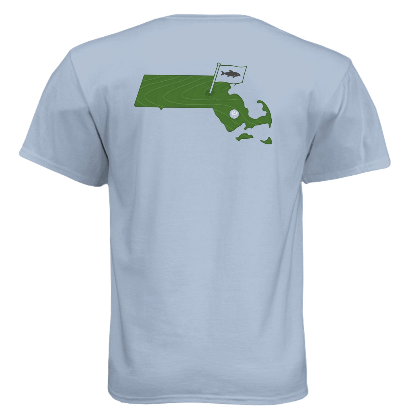 Your State Pride – Massachusetts Golf Shirt – Soft Tri-Blend Tee back design, Massachusetts state pride golf shirt from Clubbage