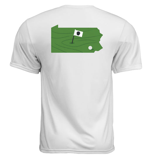 Your State Pride – Pennsylvania Golf Shirt – Moisture-Wicking Tee back design, Pennsylvania state pride golf shirt from Clubbage