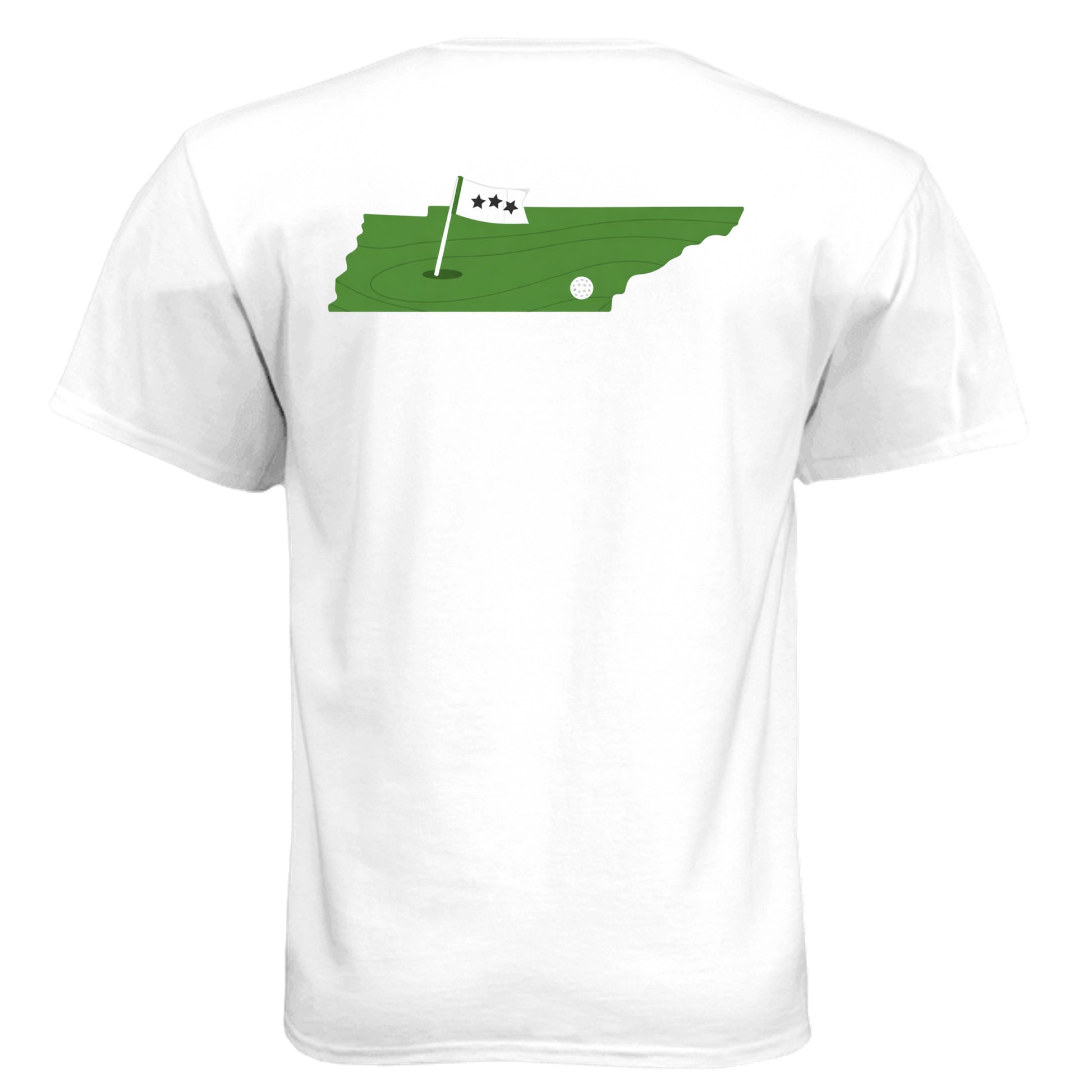 Your State Pride – Tennessee Golf Shirt – Soft Tri-Blend Tee back design, Tennessee state pride golf shirt from Clubbage