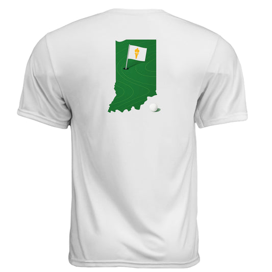 Your State Pride – Indiana Golf Shirt – Moisture-Wicking Tee back design, Indiana state pride golf shirt from Clubbage