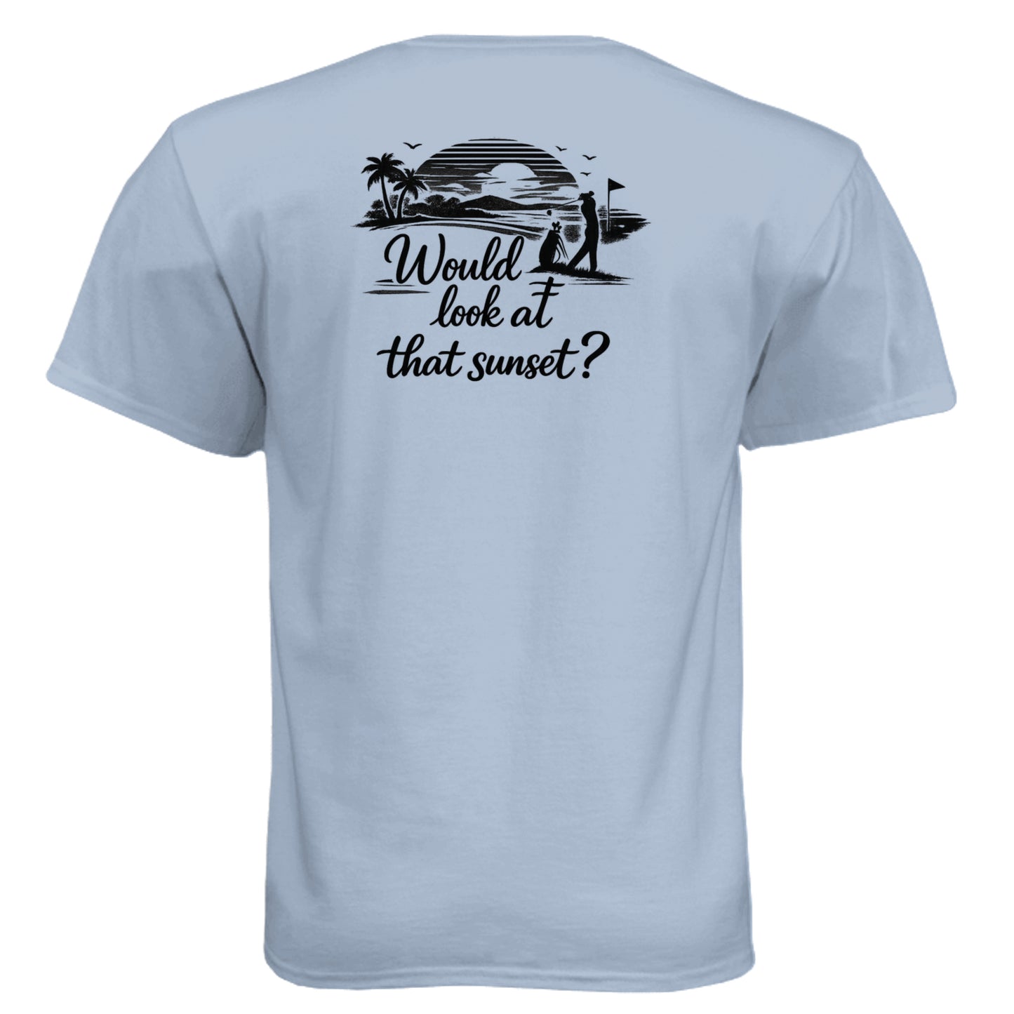 Look at That Sunset Vintage Golf Shirt – Soft Tri-Blend Tee back design from Clubbage