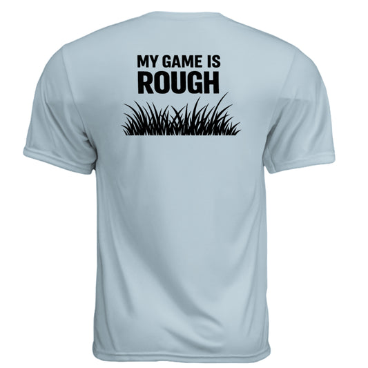 Game is Rough Funny Golf Shirt – Moisture-Wicking Tee back design from Clubbage