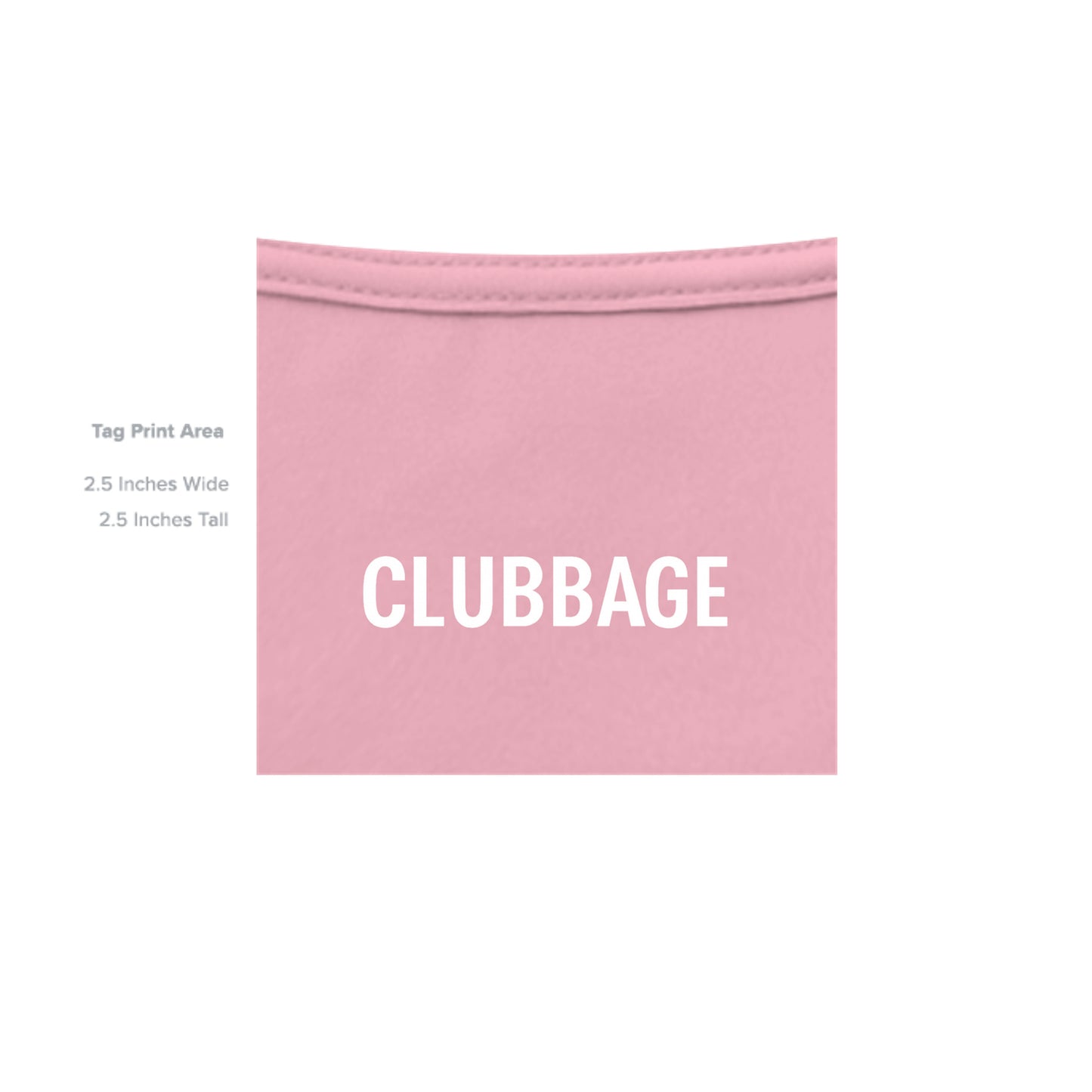 tag print area for Terrific Funny Golf Shirt – Moisture-Wicking Tee from Clubbage