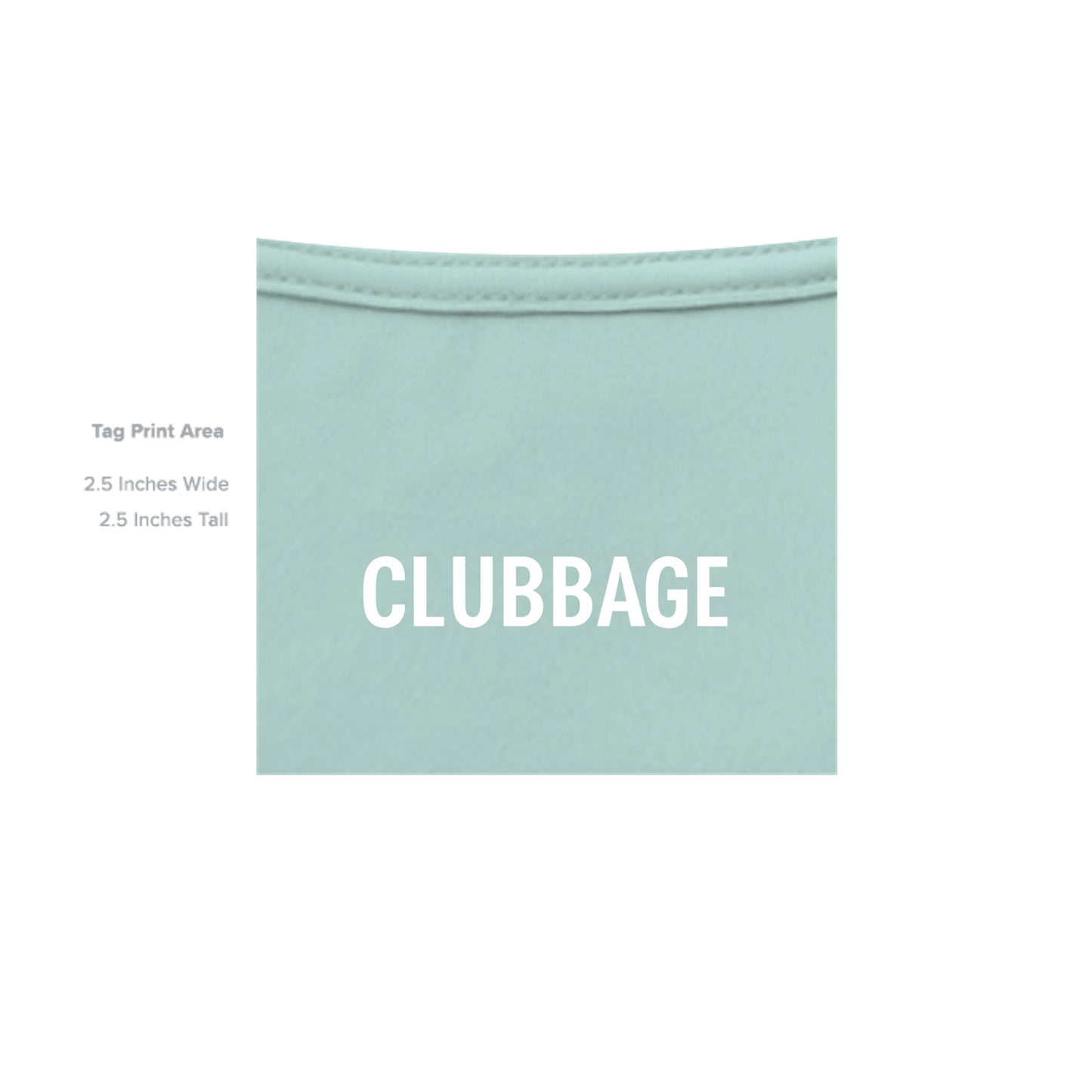 tag print area for Terrific Funny Golf Shirt – Moisture-Wicking Tee from Clubbage