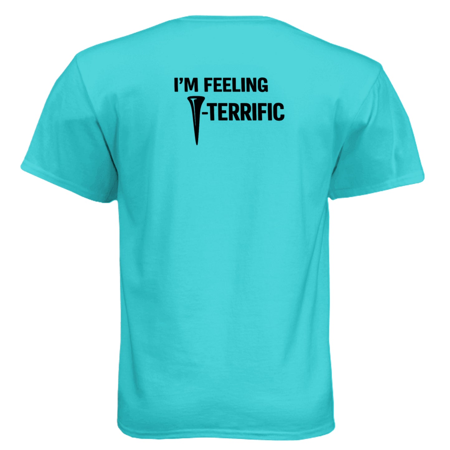 Terrific Funny Golf Shirt – Soft Tri-Blend Tee back design from Clubbage