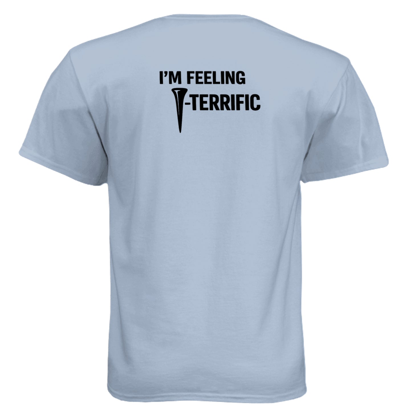 Terrific Funny Golf Shirt – Soft Tri-Blend Tee back design from Clubbage
