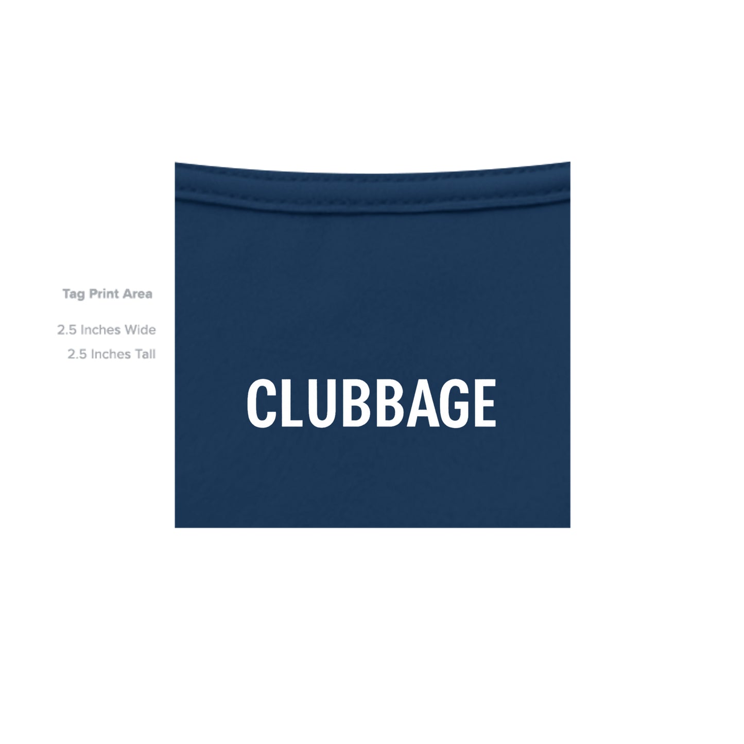 tag print area for Hide Your Girlfriend Mature Golf Humor Shirt – Moisture-Wicking Tee from Clubbage