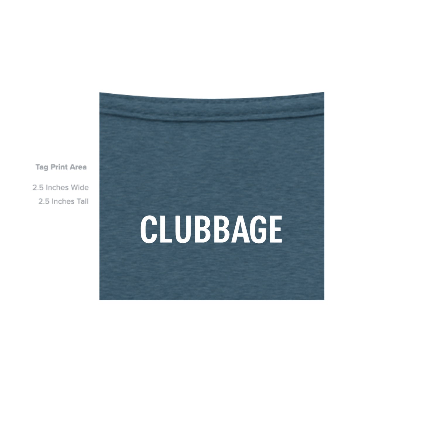 tag print area for Hide Your Girlfriend Mature Golf Humor Shirt – Soft Tri-Blend Tee from Clubbage