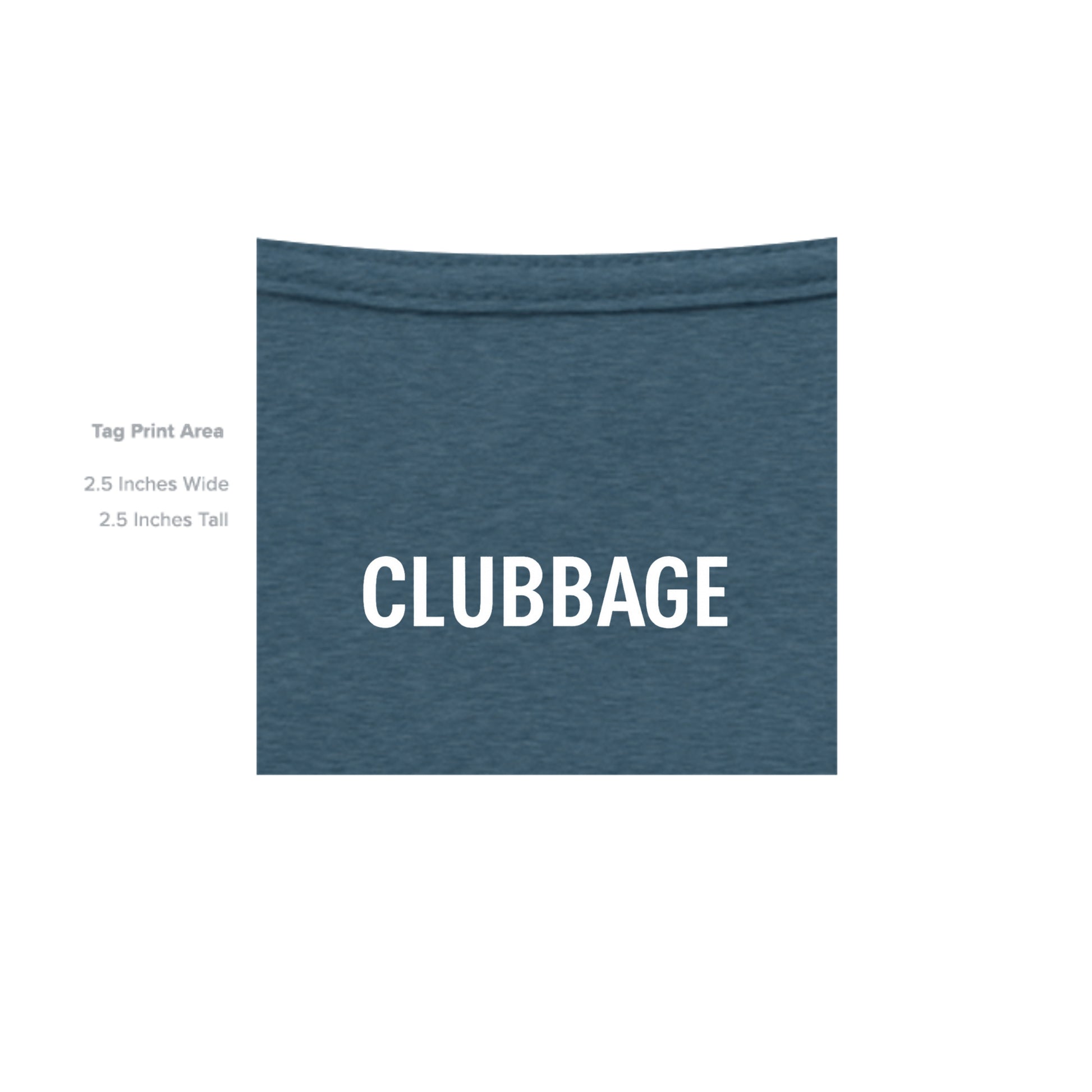 tag print area for Hide Your Girlfriend Mature Golf Humor Shirt – Soft Tri-Blend Tee from Clubbage