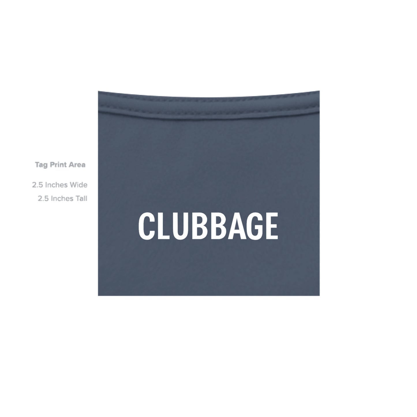 tag print area for Hide Your Girlfriend Mature Golf Humor Shirt – Soft Tri-Blend Tee from Clubbage