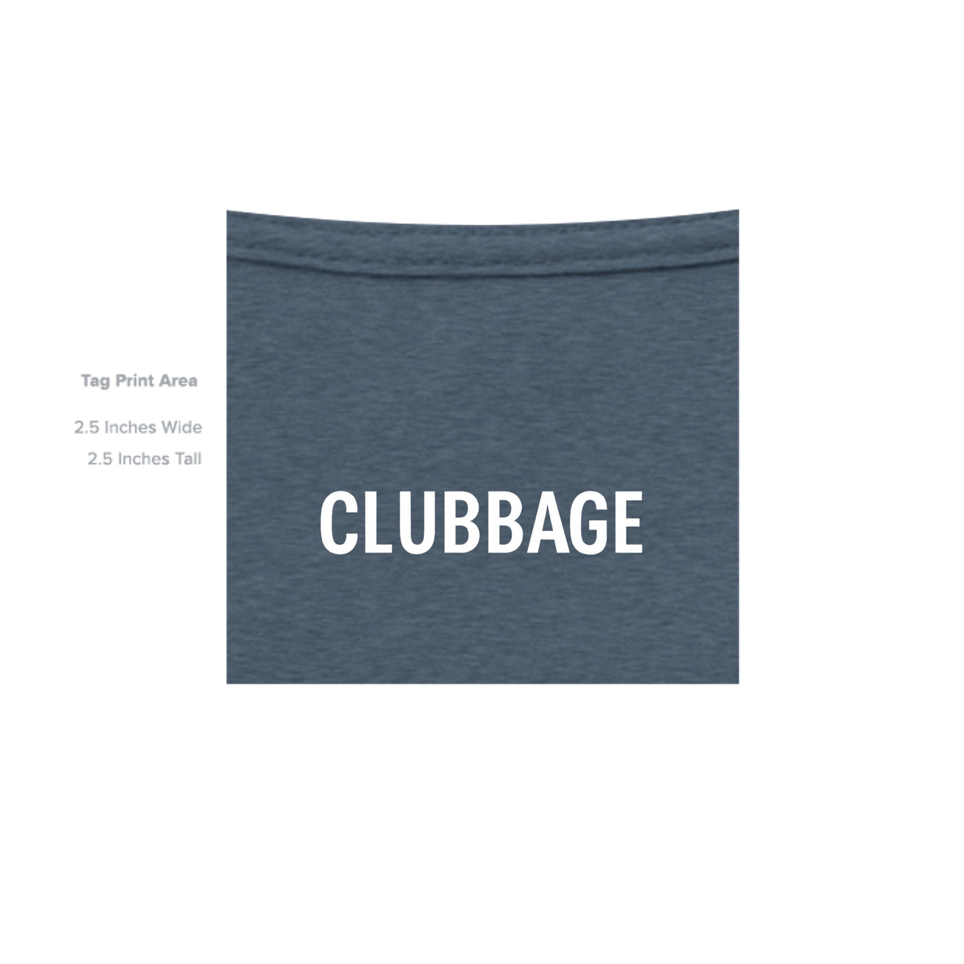 tag print area for Hide Your Girlfriend Mature Golf Humor Shirt – Soft Tri-Blend Tee from Clubbage
