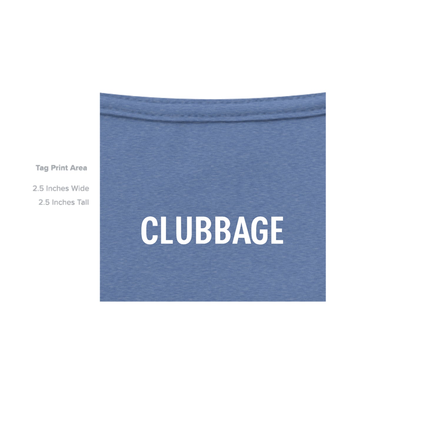 tag print area for Hide Your Girlfriend Mature Golf Humor Shirt – Soft Tri-Blend Tee from Clubbage