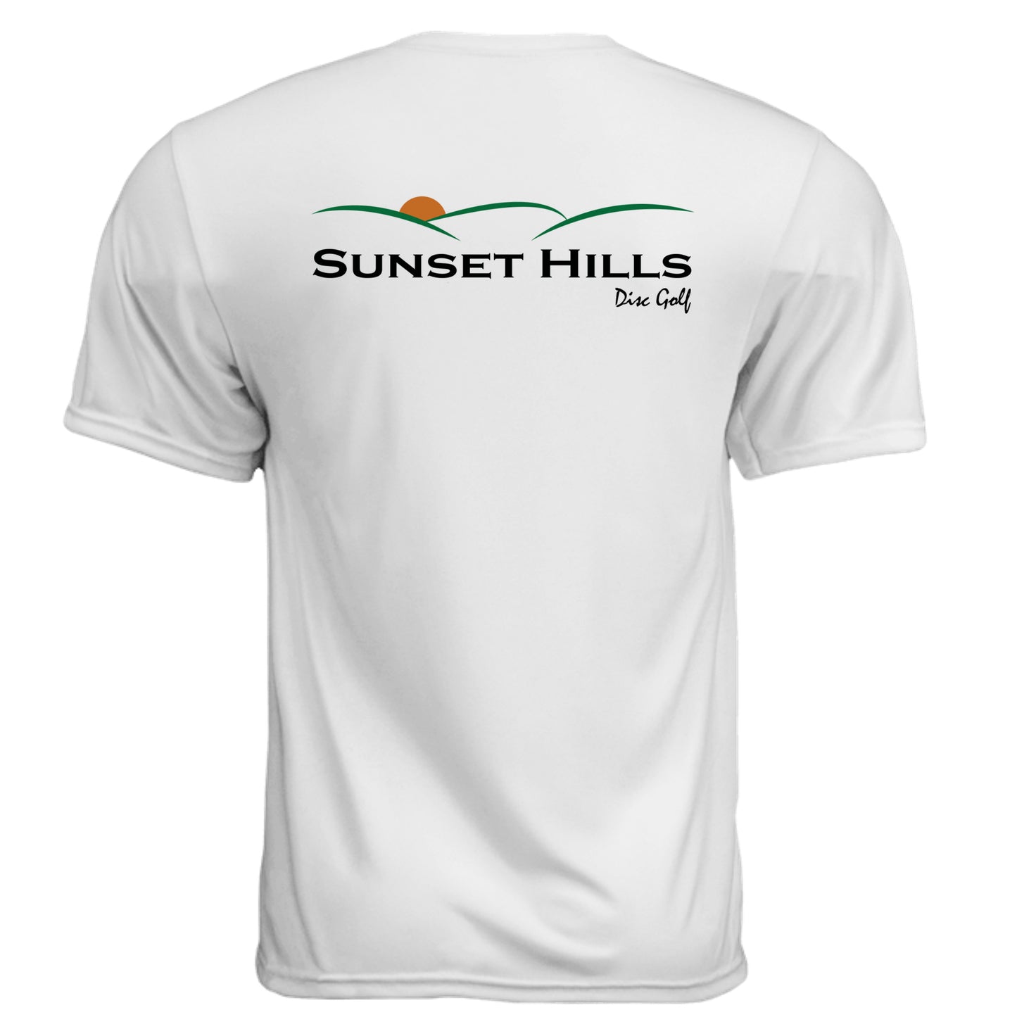 Sunset Hills Disc Golf Custom Golf Shirt – Moisture-Wicking Tee back design from Clubbage