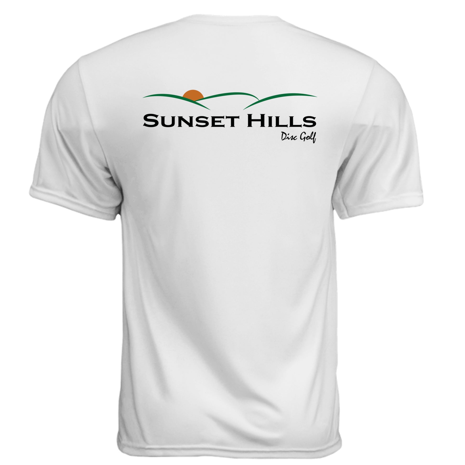 Sunset Hills Disc Golf Custom Golf Shirt – Moisture-Wicking Tee back design from Clubbage