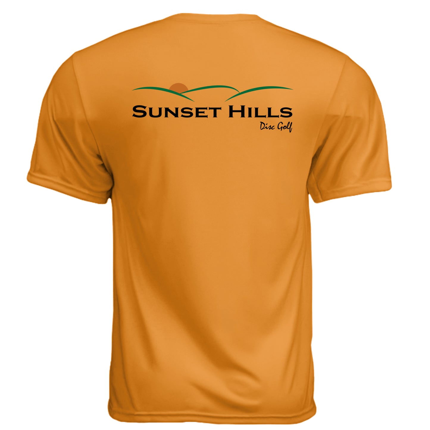 Sunset Hills Disc Golf Custom Golf Shirt – Moisture-Wicking Tee back design from Clubbage