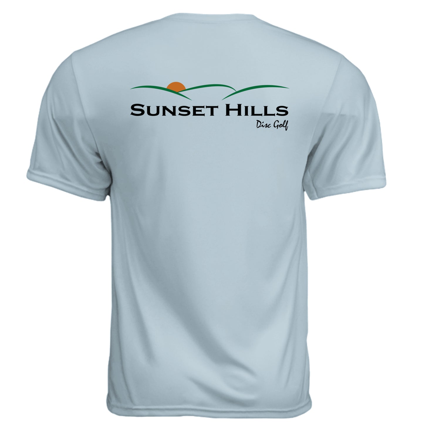Sunset Hills Disc Golf Custom Golf Shirt – Moisture-Wicking Tee back design from Clubbage
