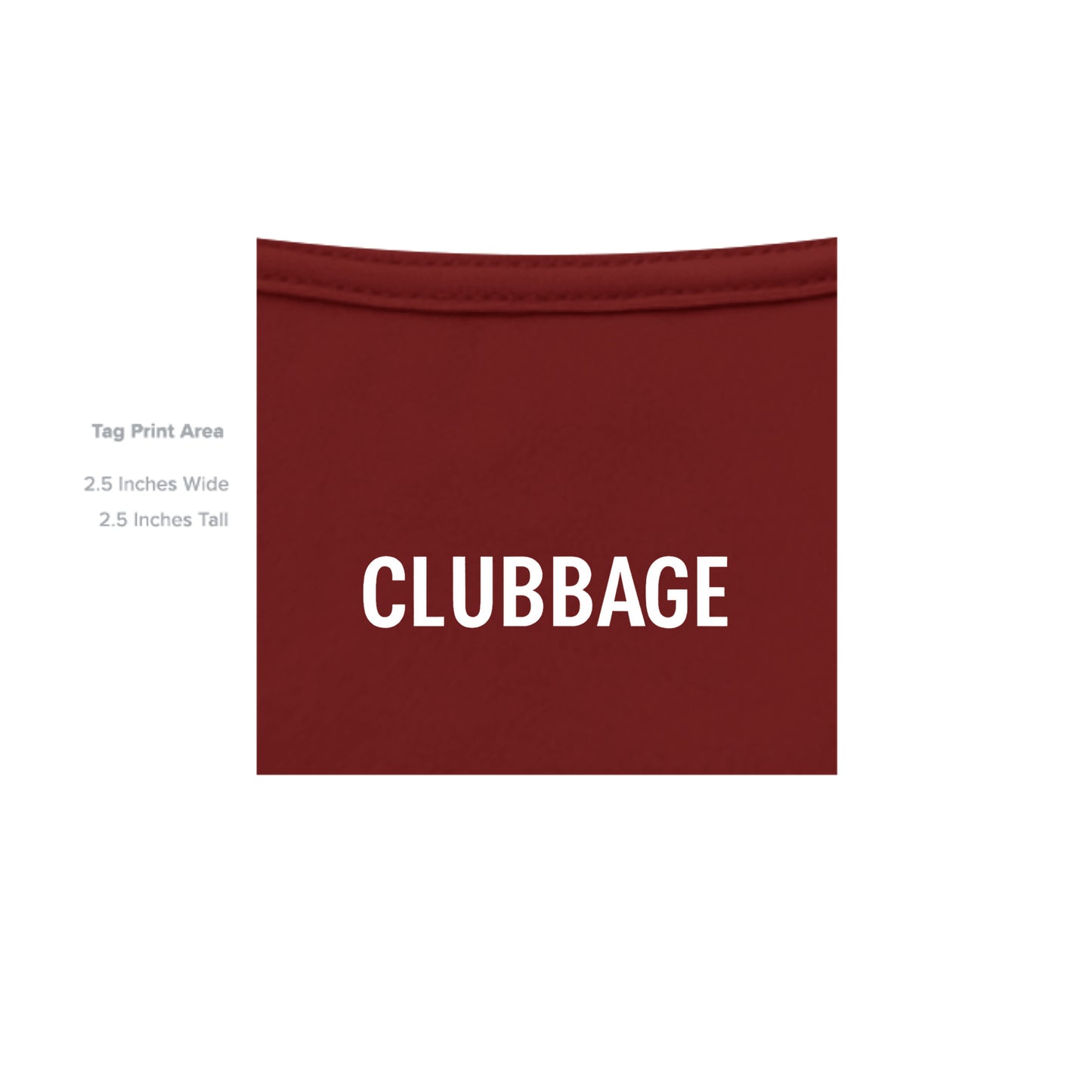 tag print area for Sunset Hills Disc Golf Custom Golf Shirt – Moisture-Wicking Tee from Clubbage