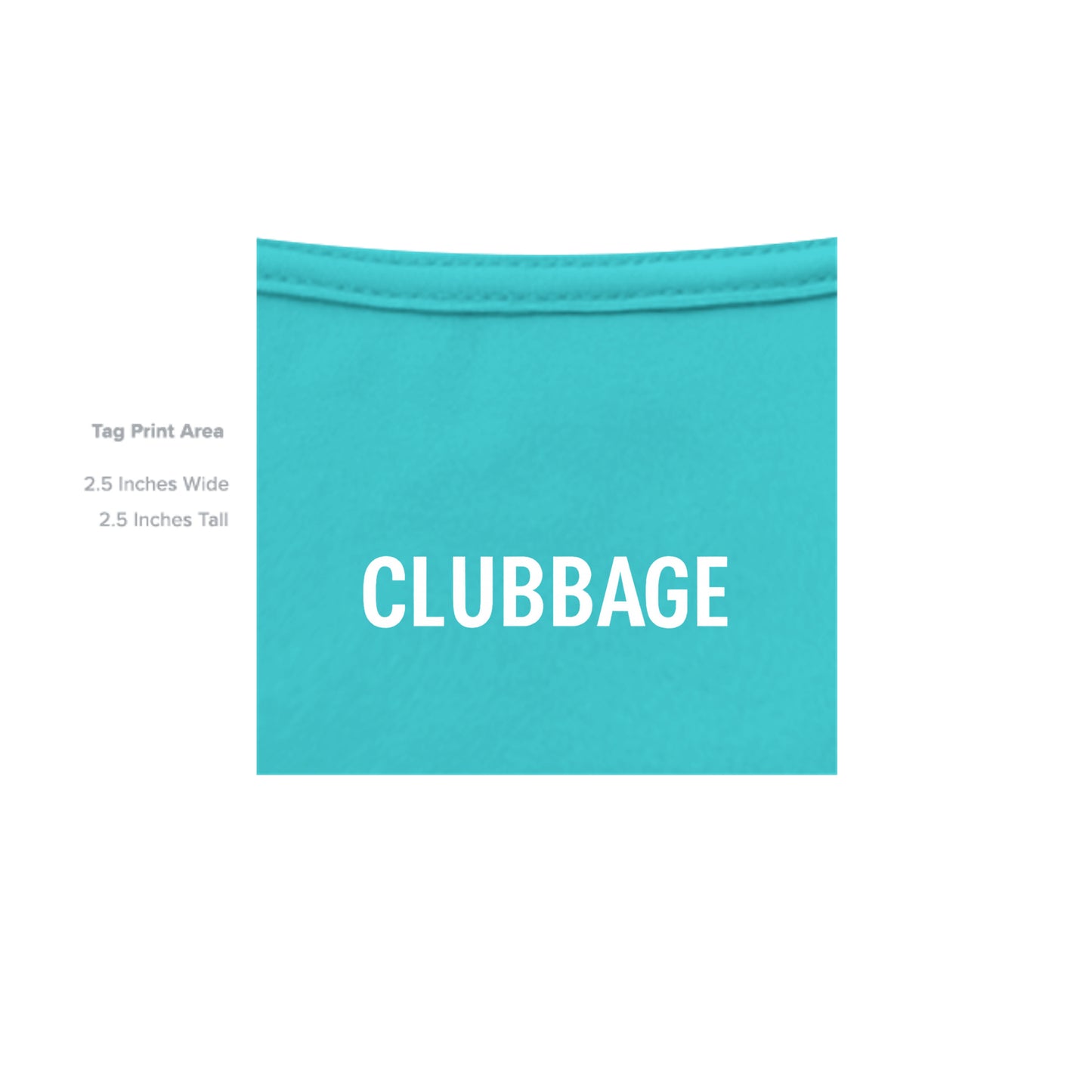 tag print area for Sunset Hills Disc Golf Custom Golf Shirt – Soft Tri-Blend Tee from Clubbage