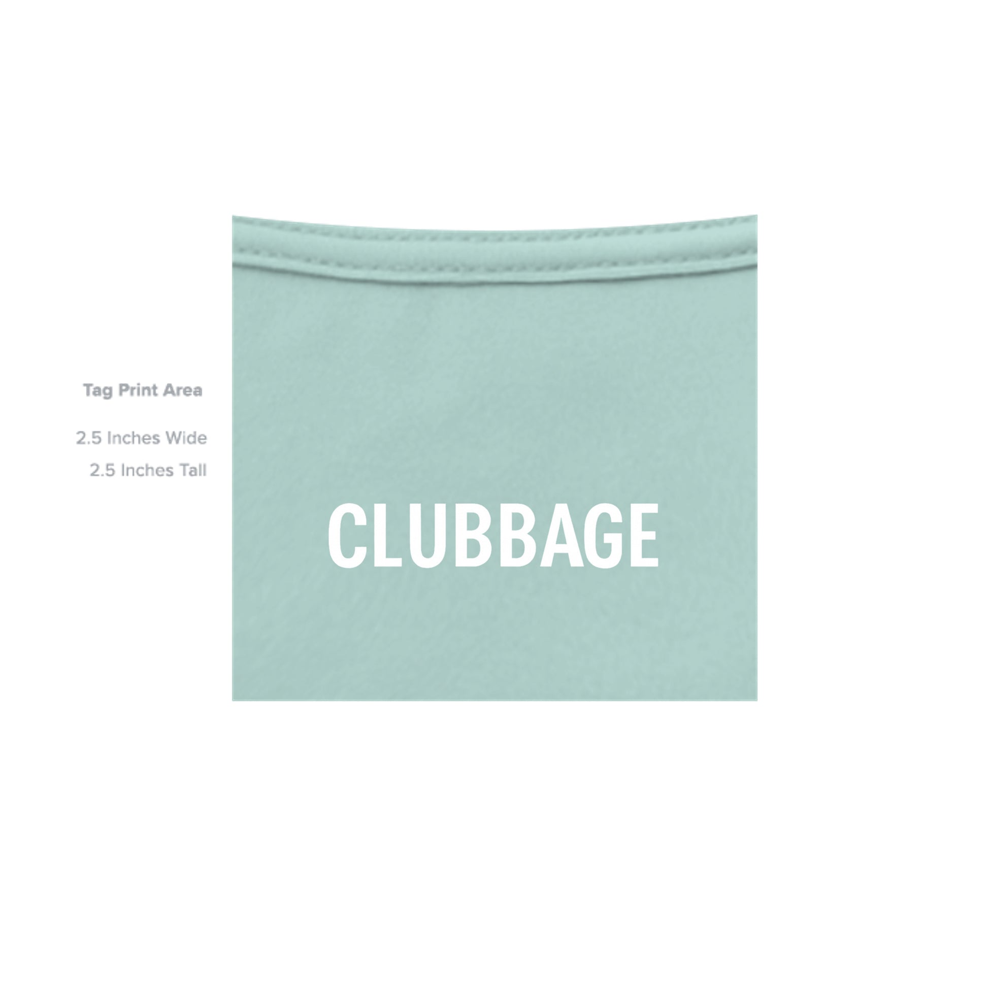 tag print area for Quick Nine Vintage Golf Shirt – Moisture-Wicking Tee from Clubbage