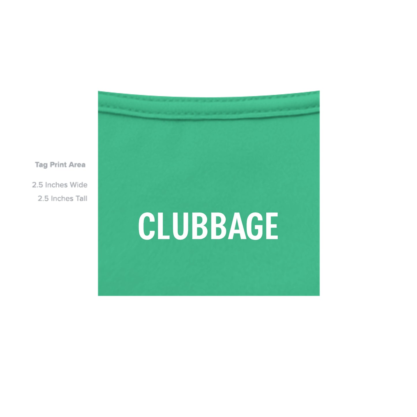 tag print area for Quick Nine Vintage Golf Shirt – Soft Tri-Blend Tee from Clubbage