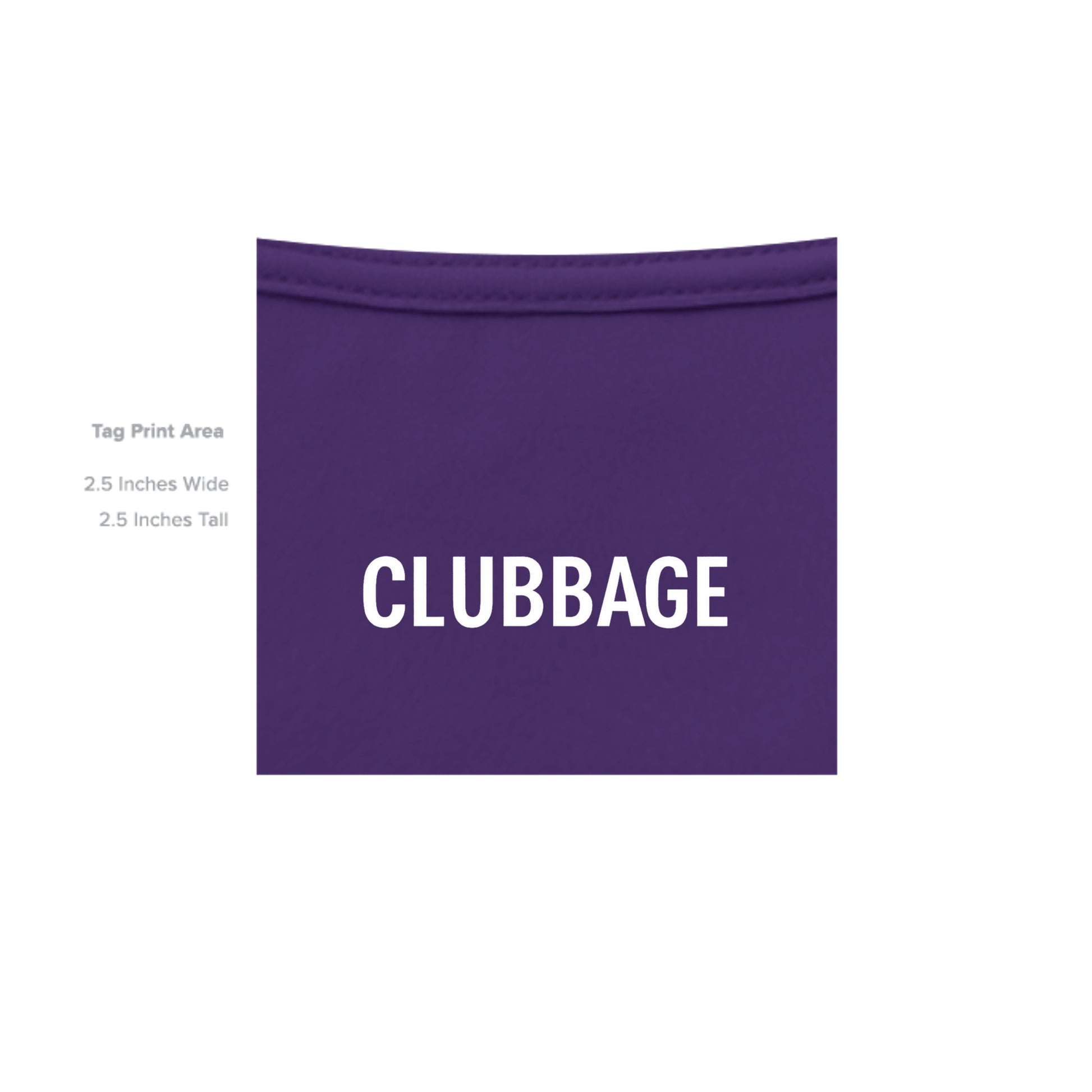 tag print area for Bogey Club Funny Golf Shirt – Moisture-Wicking Tee from Clubbage
