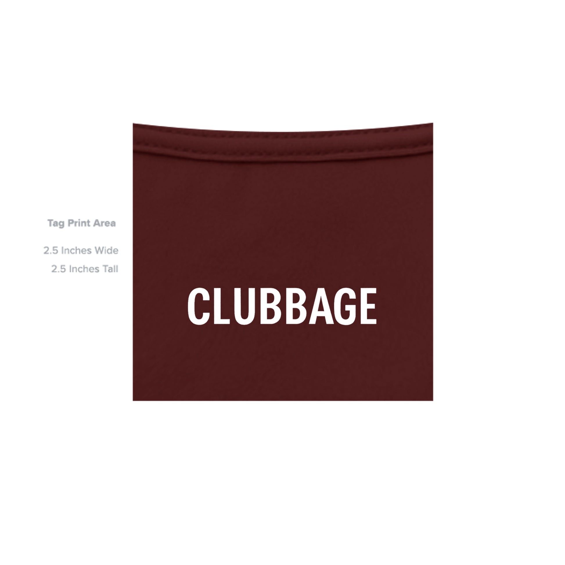 tag print area for Right Club Wrong Guy Funny Golf Shirt – Soft Tri-Blend Tee from Clubbage