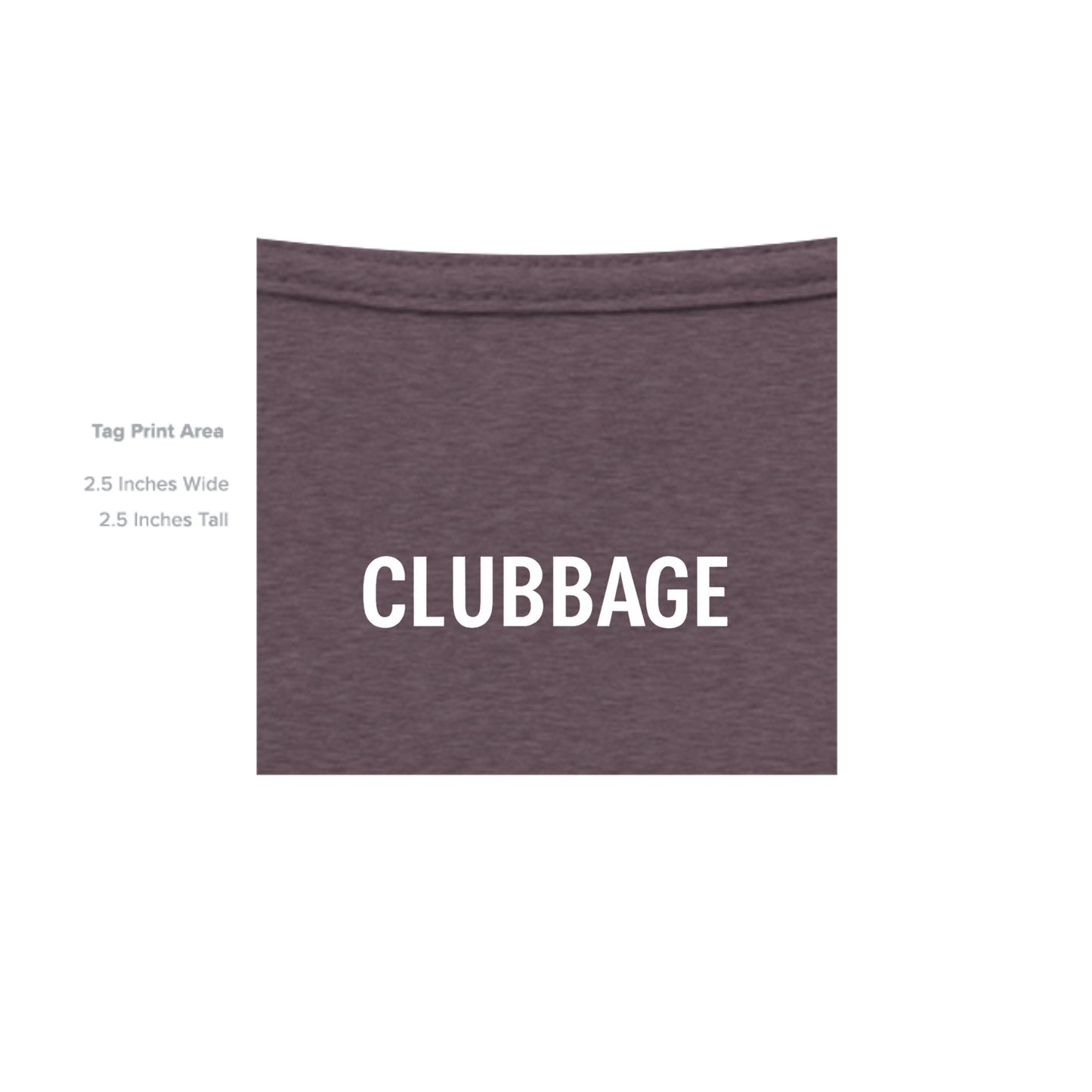tag print area for Right Club Wrong Guy Funny Golf Shirt – Soft Tri-Blend Tee from Clubbage