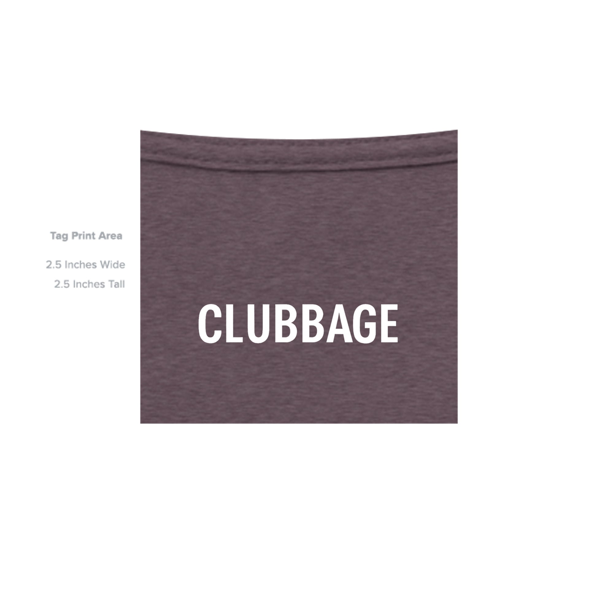 tag print area for Right Club Wrong Guy Funny Golf Shirt – Soft Tri-Blend Tee from Clubbage