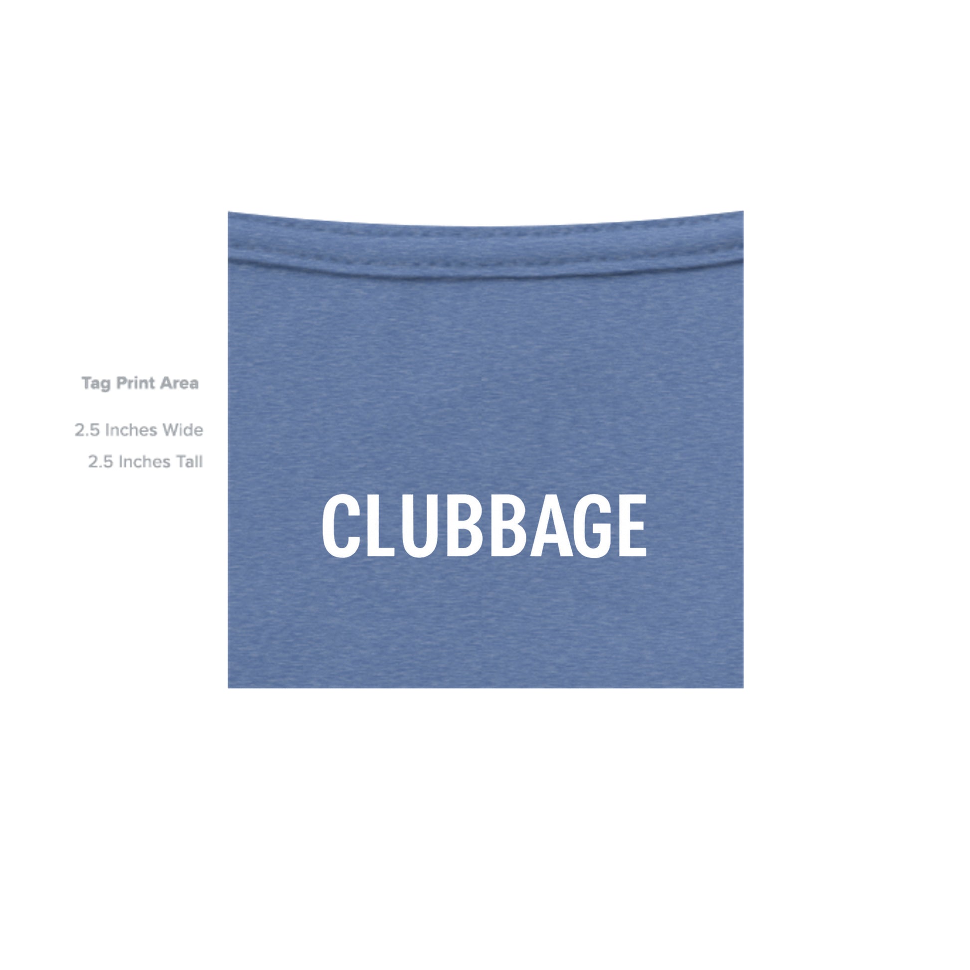 tag print area for Right Club Wrong Guy Funny Golf Shirt – Soft Tri-Blend Tee from Clubbage